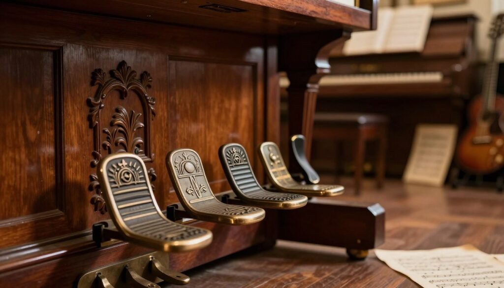 historical piano pedals